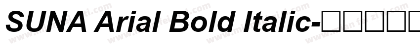 SUNA Arial Bold Italic字体转换